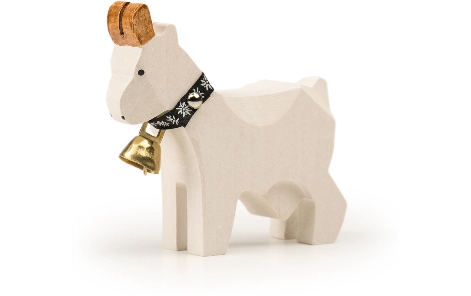 TRAUFFER Spielfigur »Ziege gross weiss mit Glocke«, Holzart: Linde, (Schweiz)