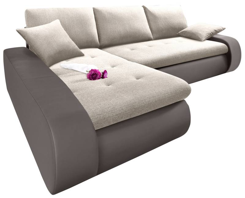 TRENDMANUFAKTUR Ecksofa »Indie, modern und bequem, Materialmix, OTTOs Choice, L-Form«, wahlweise XL oder XXL von TRENDMANUFAKTUR
