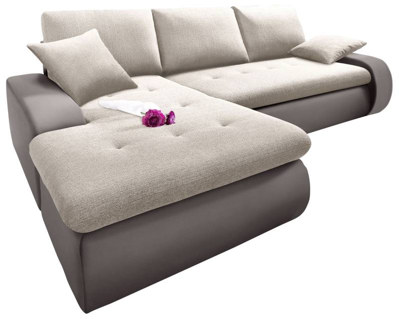 TRENDMANUFAKTUR Ecksofa »Indie, modern und bequem, Materialmix, OTTOs Choice, L-Form«, wahlweise XL oder XXL von TRENDMANUFAKTUR
