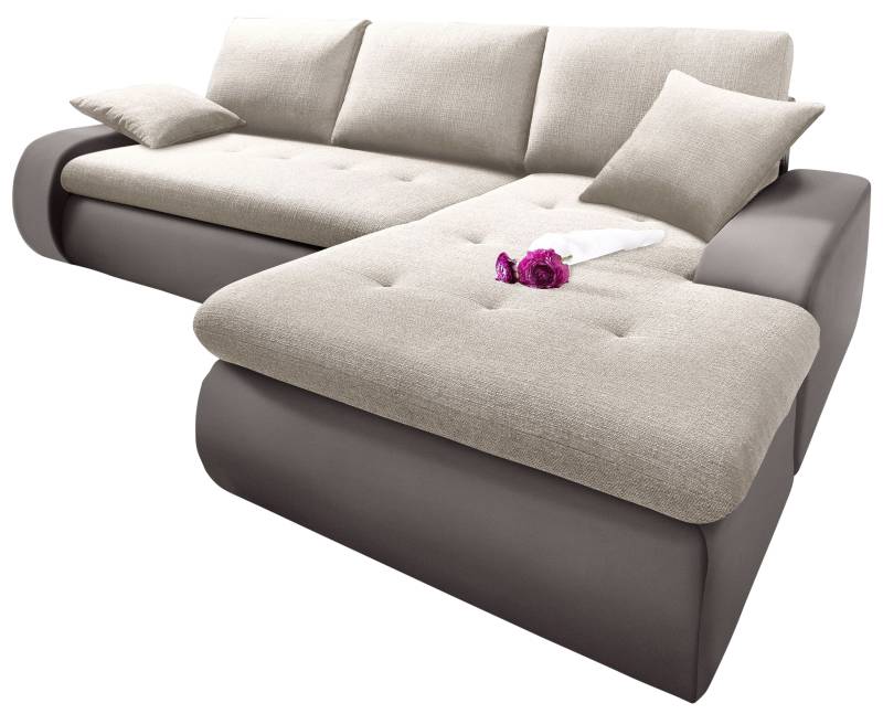 TRENDMANUFAKTUR Ecksofa »Indie, modern und bequem, Materialmix, OTTOs Choice, L-Form«, wahlweise XL oder XXL von TRENDMANUFAKTUR