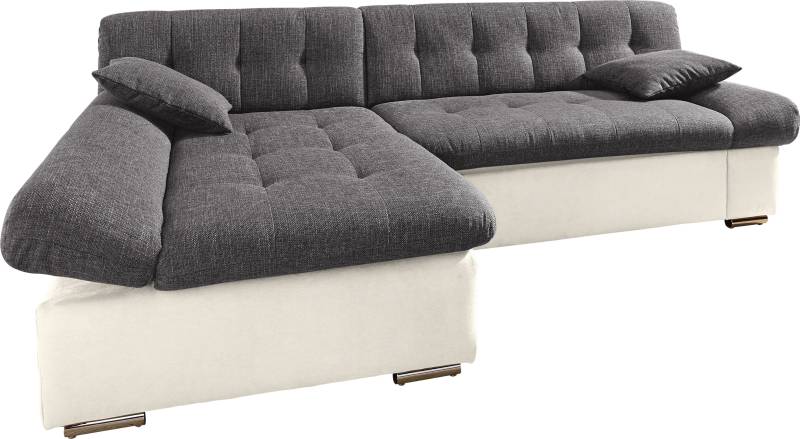 TRENDMANUFAKTUR Ecksofa »Reggae, modern und bequem, aktueller Materialmix, L-Form«, inkl. verstellbare Armlehne, wahlweise mit Bettfunktion von TRENDMANUFAKTUR