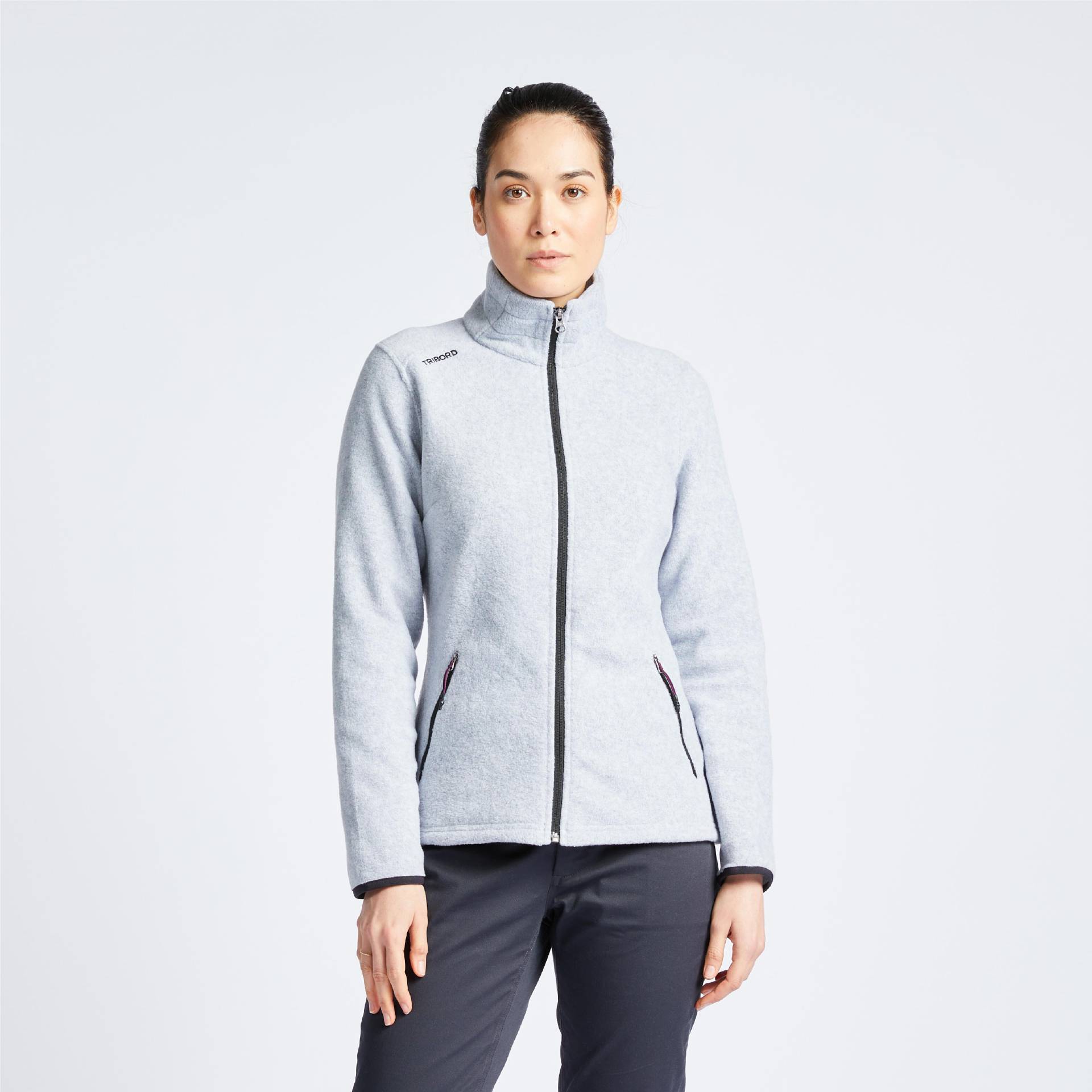 Fleece - Sailing 100 Damen Gewittergrau 36 von TRIBORD