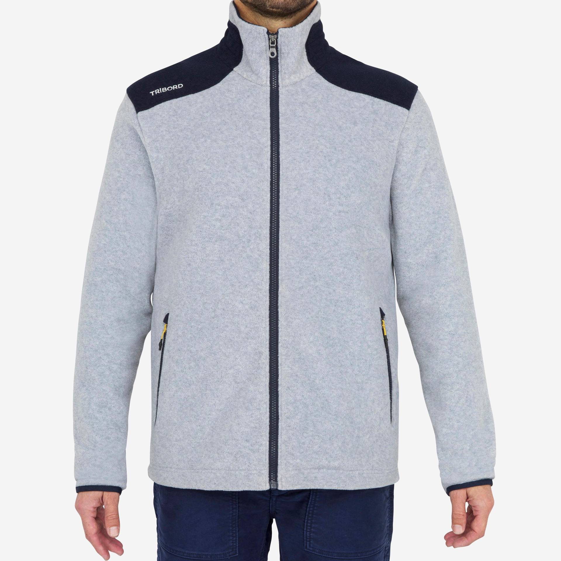 Fleece - Sailing 100 Herren Taubengrau M von TRIBORD