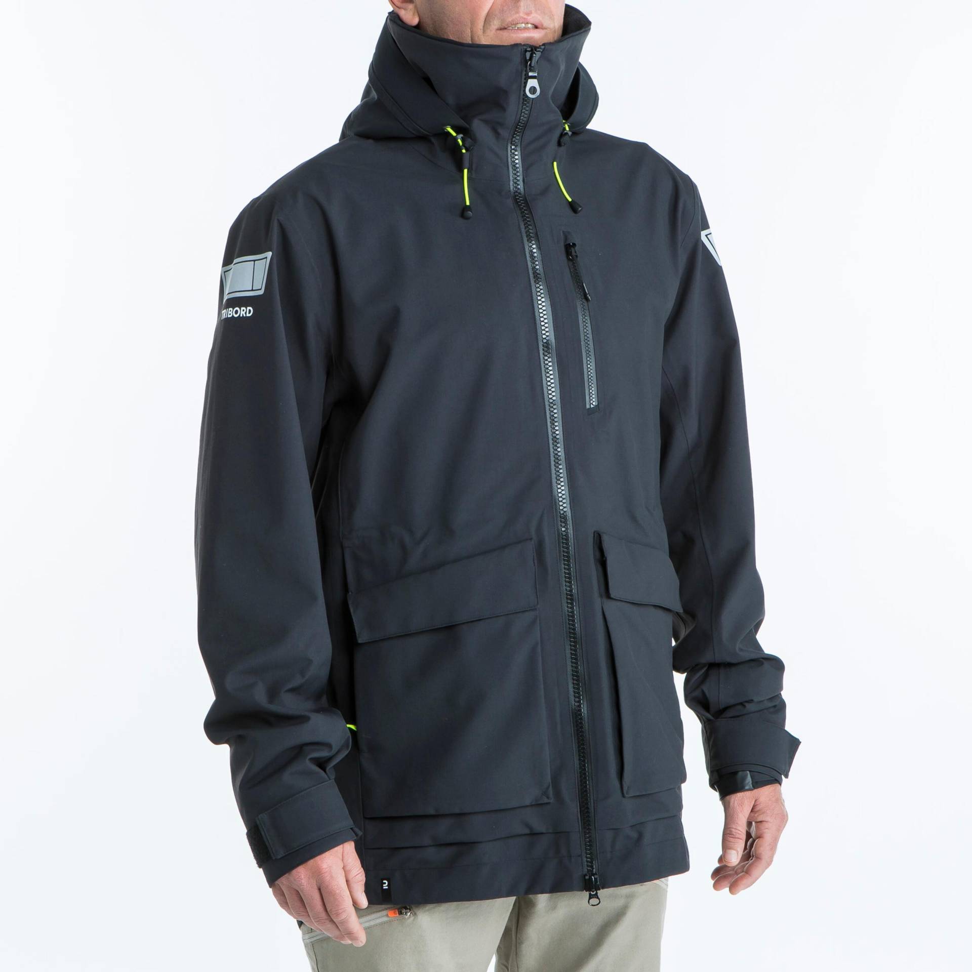 Jacke - Sailing 500 Herren Schwarz Leicht S von TRIBORD