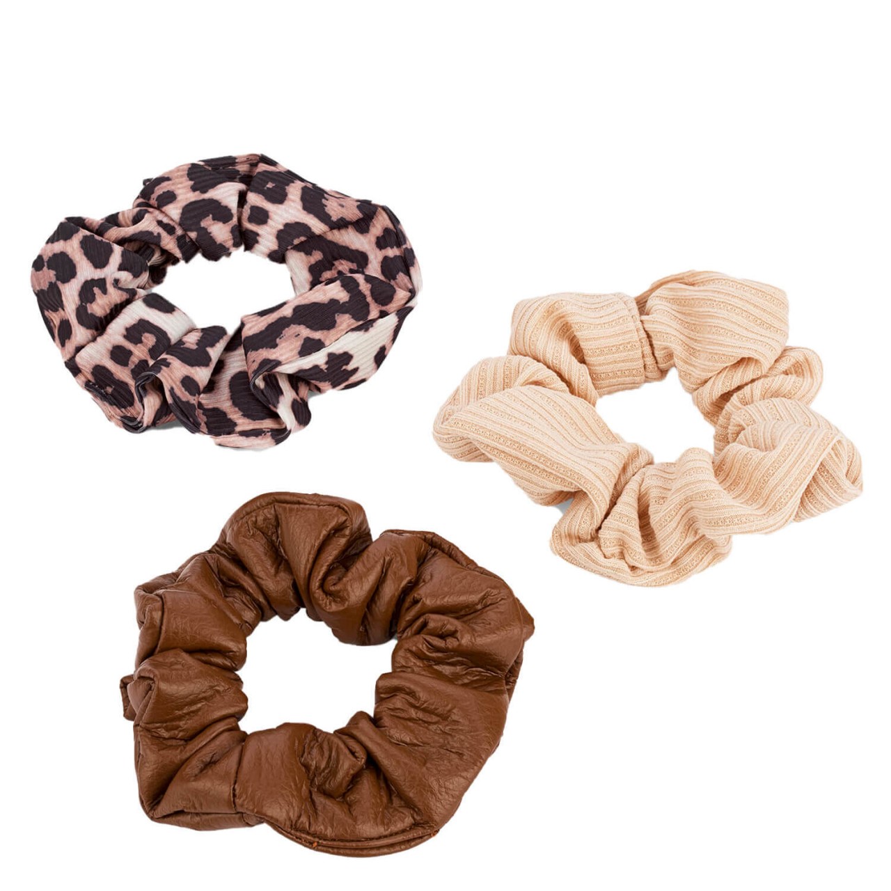 Scrunchie mit Animalprint, braun & beige von TRISA