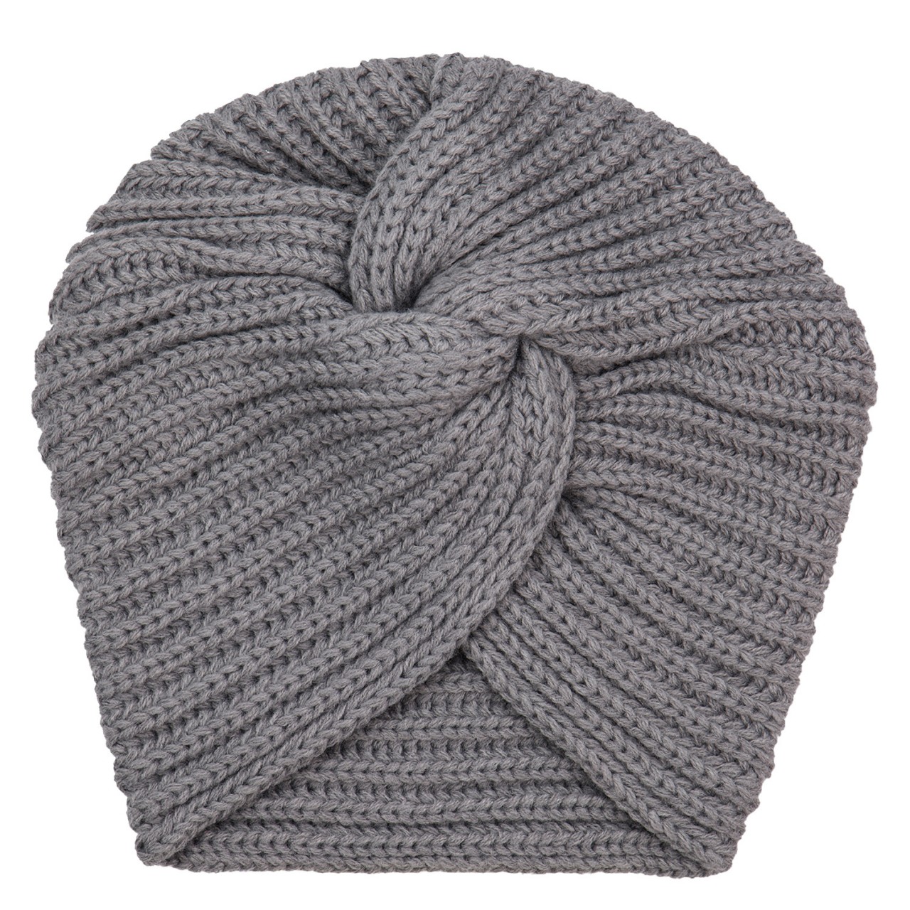 TRISA Hair - Knitted Turban Beanie, grey von TRISA