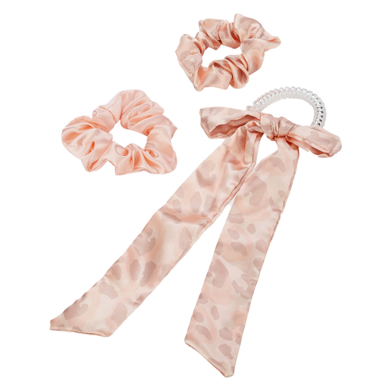 Twisted Elastic mit Schleife & Duo Scrunchies, rosa von TRISA