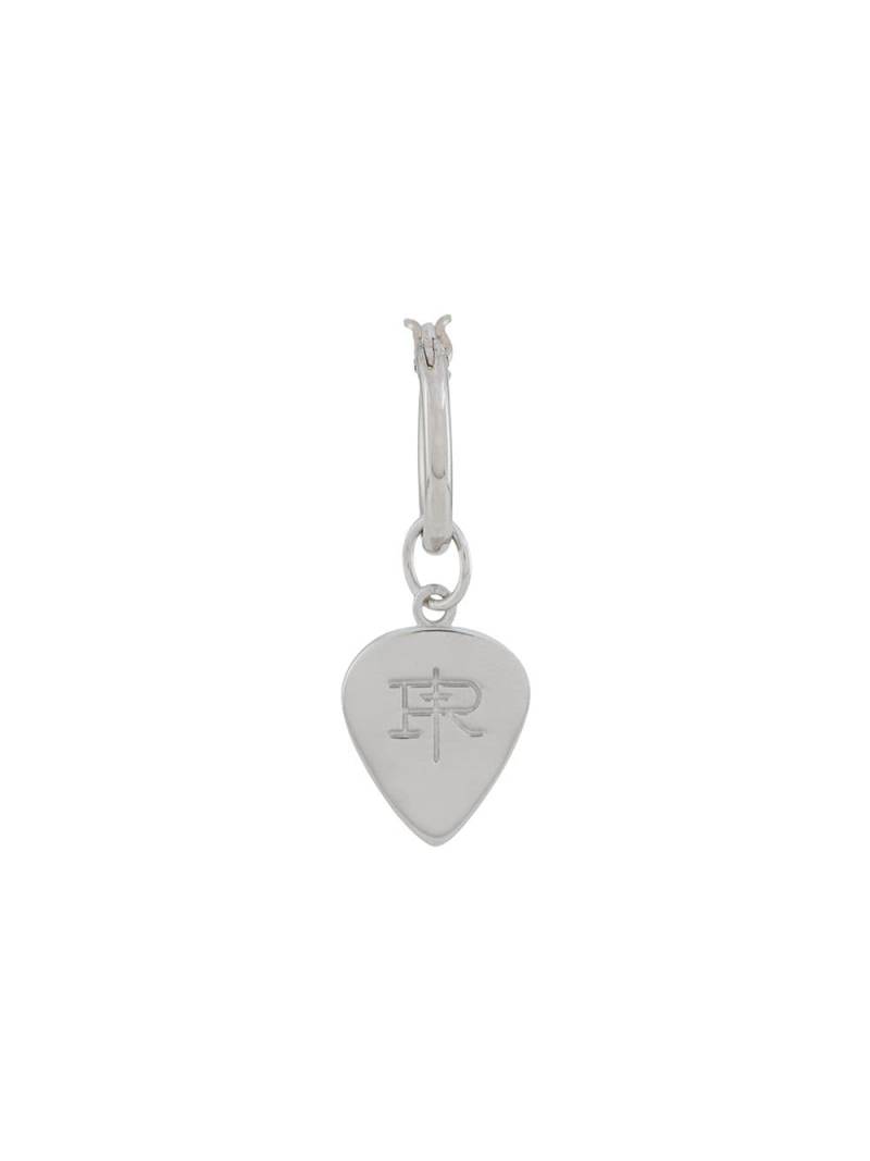 True Rocks mini plectrum hoop earring - Silver von True Rocks