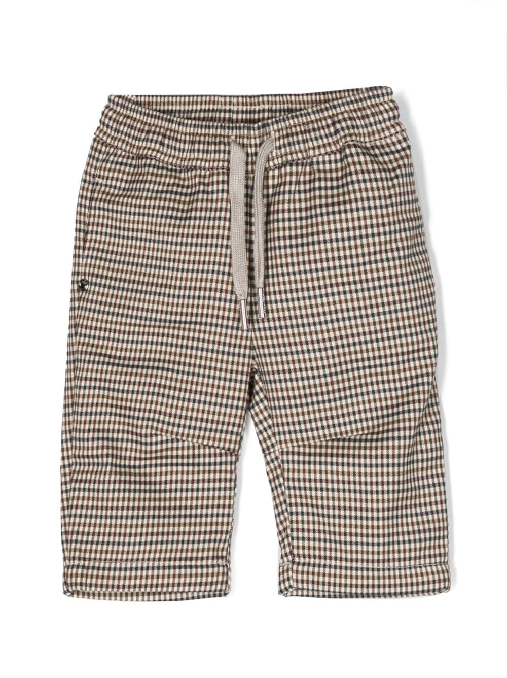 TRUSSARDI JUNIOR houndstooth straight-leg trousers - Neutrals von TRUSSARDI JUNIOR