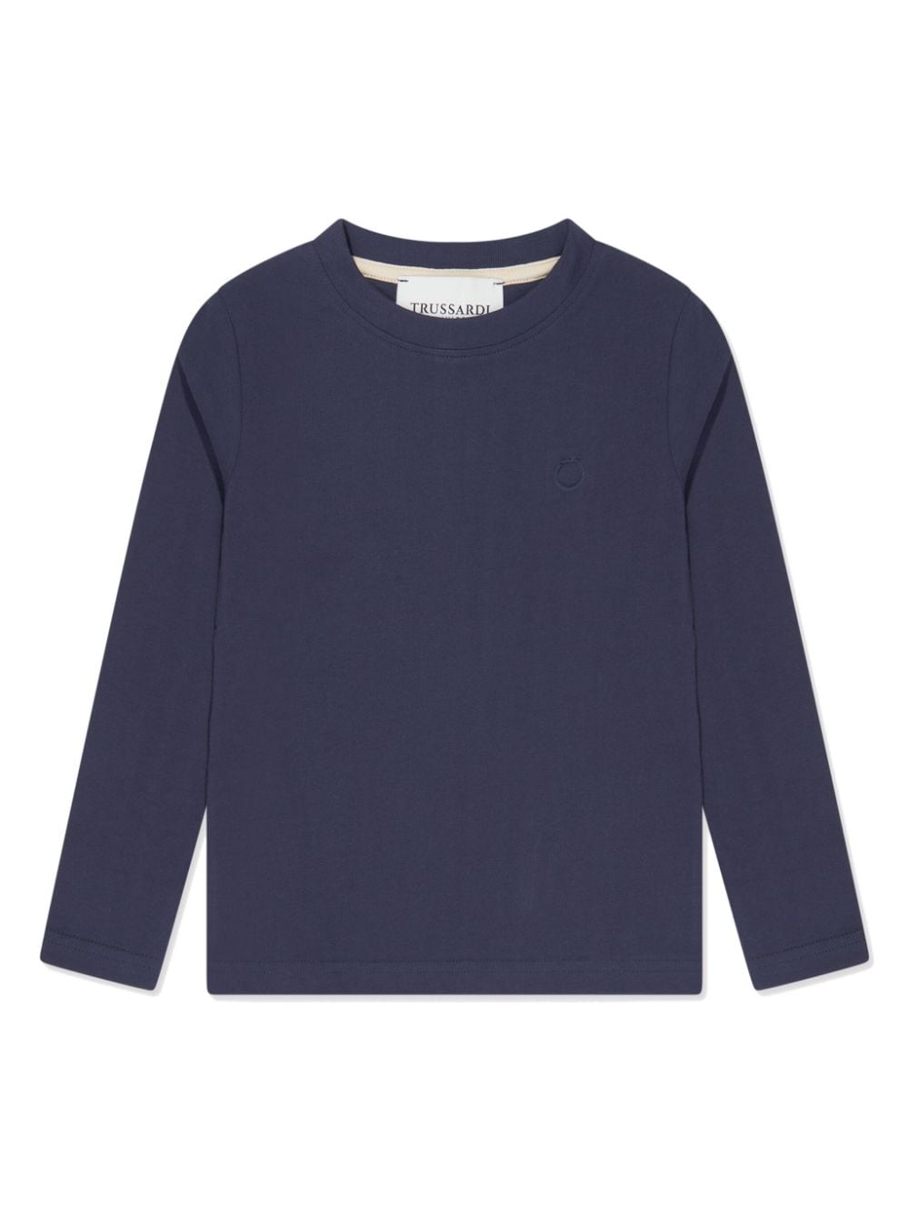 TRUSSARDI JUNIOR logo-detail jersey cotton sweatshirt - Blue von TRUSSARDI JUNIOR