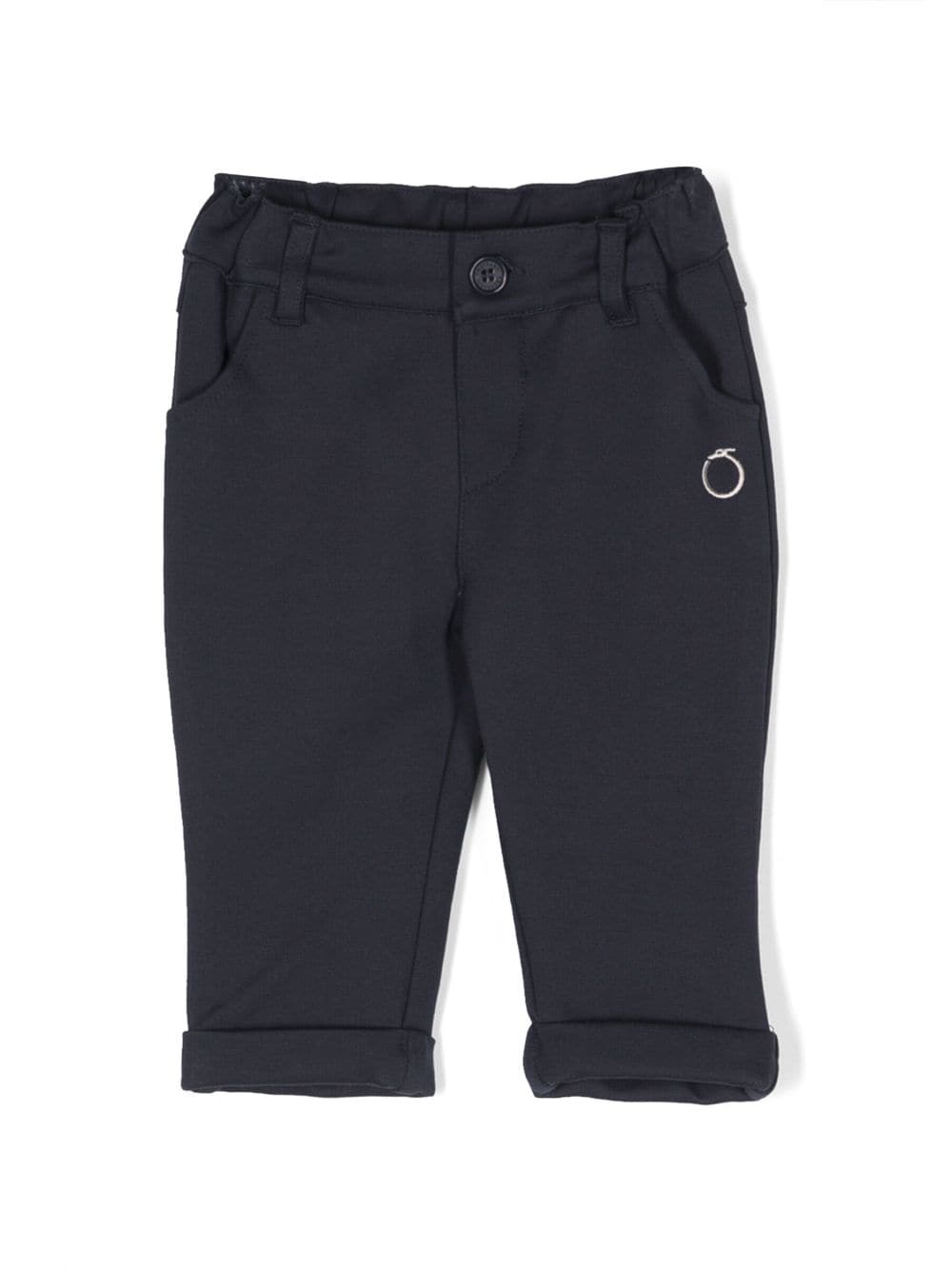 TRUSSARDI JUNIOR logo-embroidered chino trousers - Blue von TRUSSARDI JUNIOR