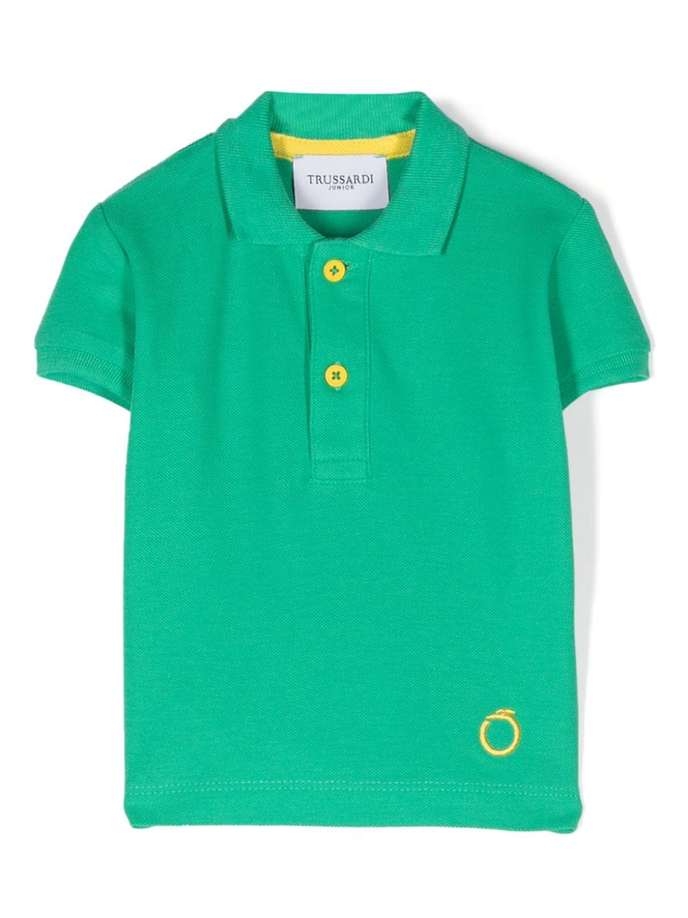 TRUSSARDI JUNIOR logo-embroidered polo shirt - Green von TRUSSARDI JUNIOR