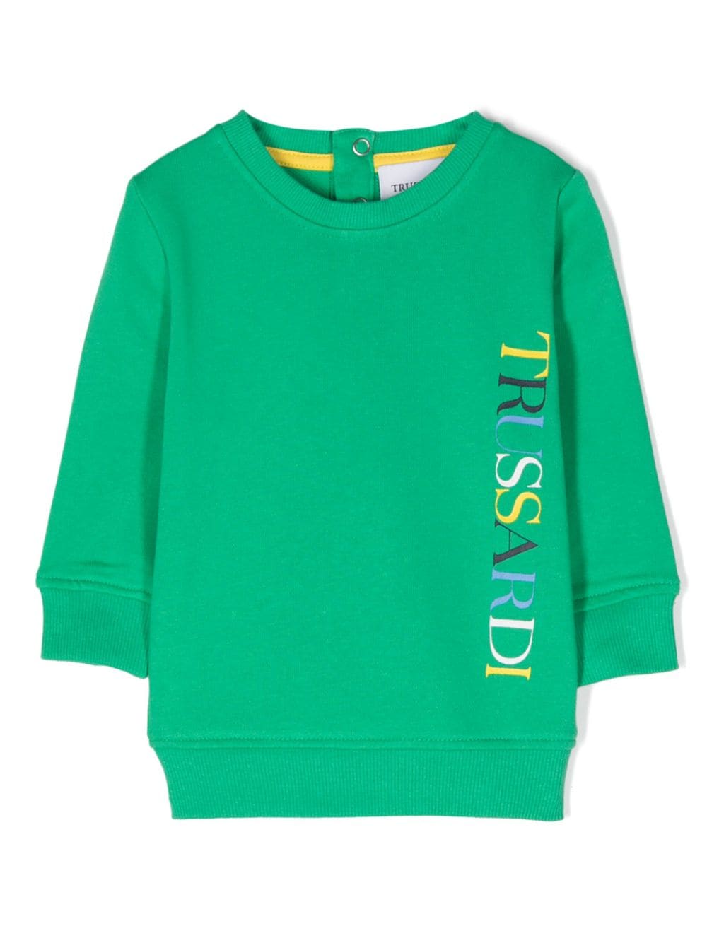 TRUSSARDI JUNIOR logo-print cotton hoodie - Green von TRUSSARDI JUNIOR