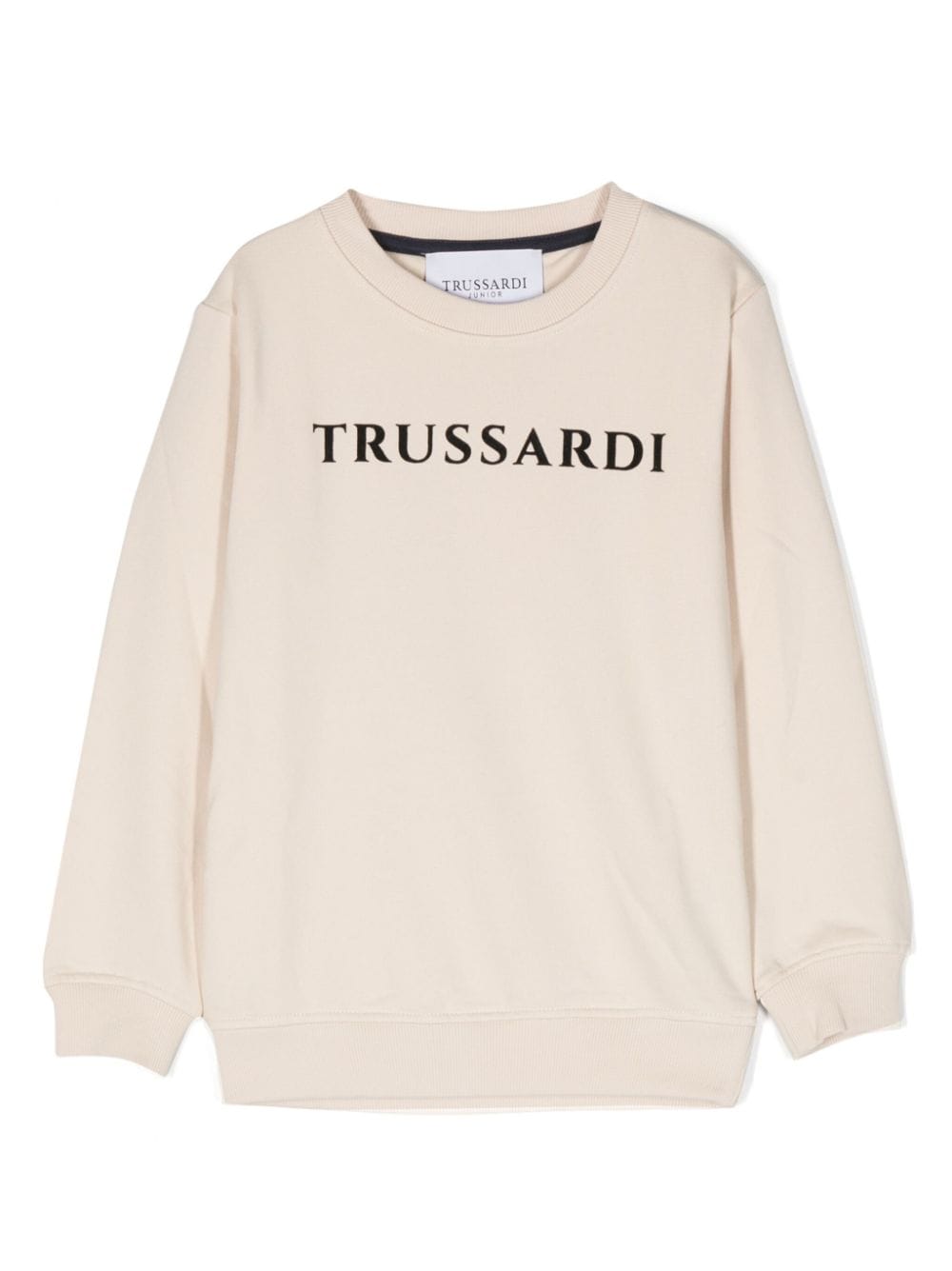 TRUSSARDI JUNIOR logo-print cotton sweatshirt - Neutrals von TRUSSARDI JUNIOR