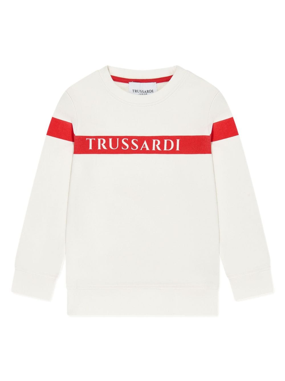 TRUSSARDI JUNIOR logo-print cotton sweatshirt - White von TRUSSARDI JUNIOR