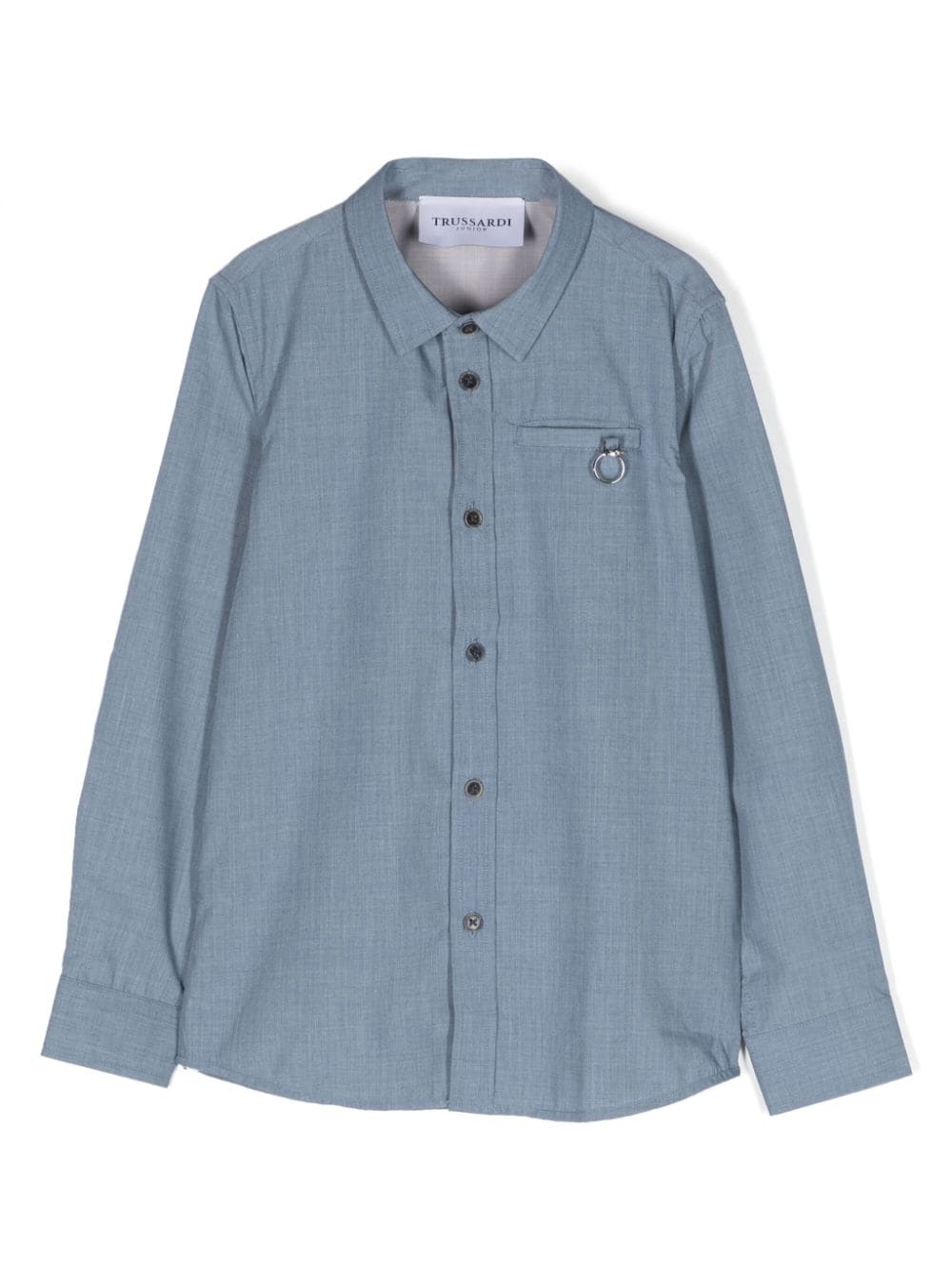 TRUSSARDI JUNIOR long-sleeve chambray shirt - Blue von TRUSSARDI JUNIOR