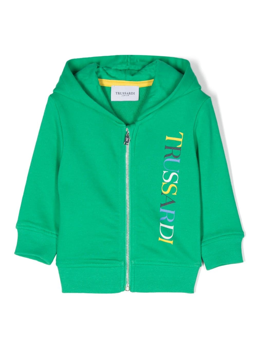 TRUSSARDI JUNIOR zip-up cotton hoodie - Green von TRUSSARDI JUNIOR