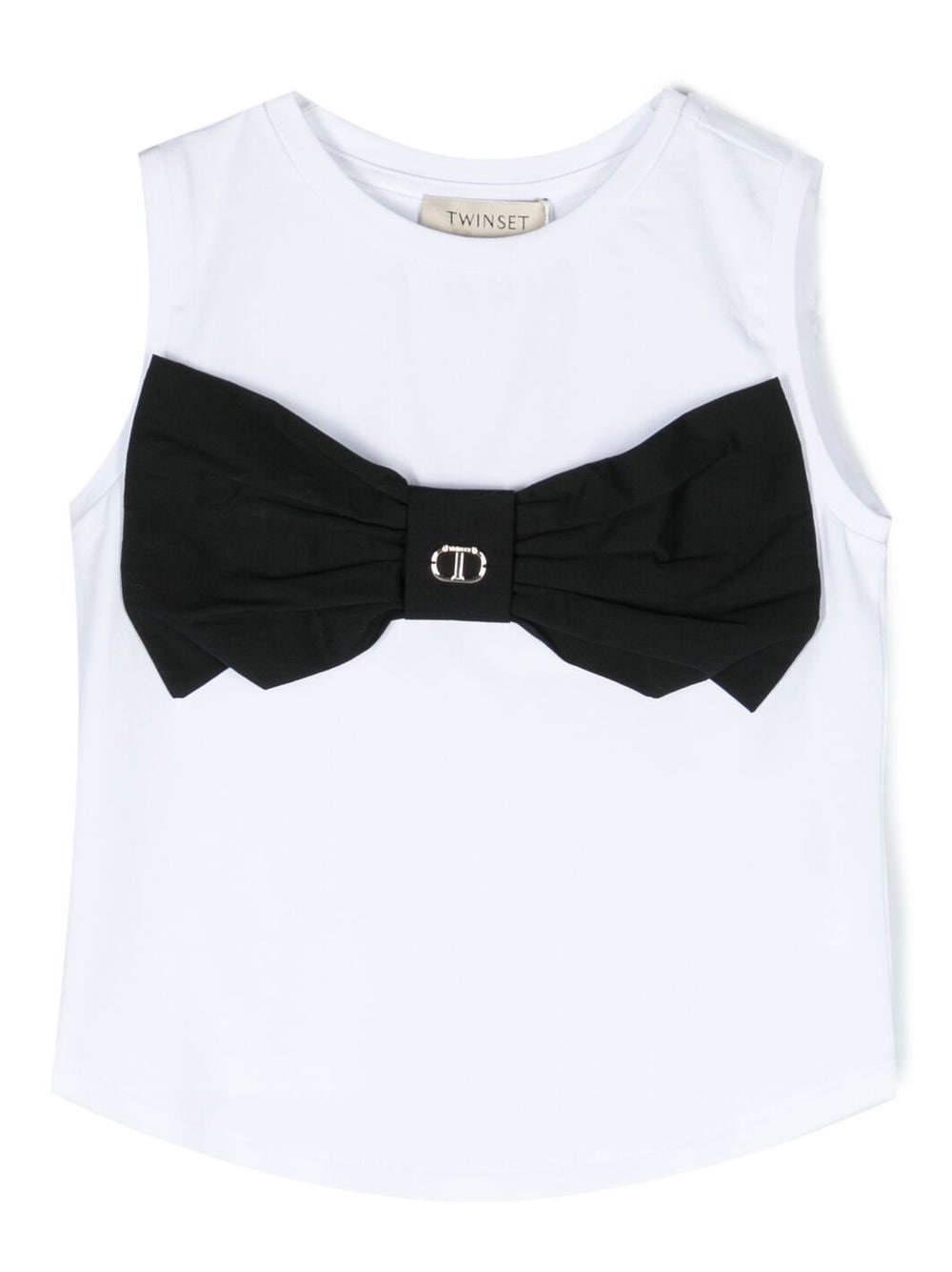 TWINSET Kids bow-detail tank top - White von TWINSET Kids