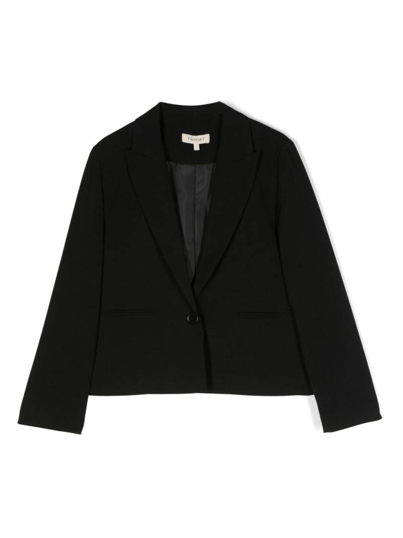 TWINSET Kids boxy-cut cropped blazer - Black von TWINSET Kids