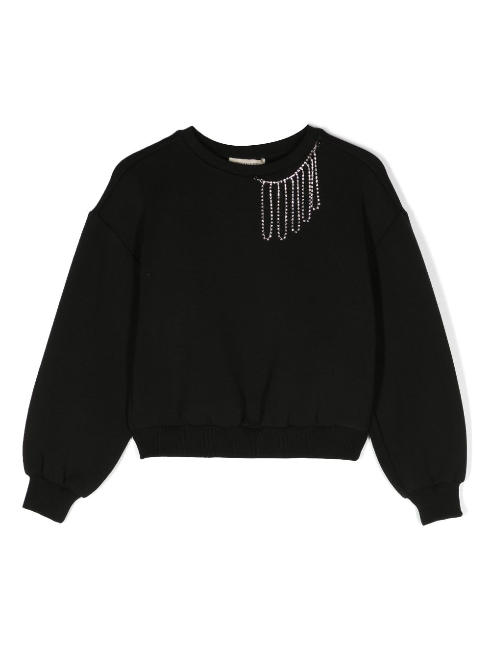 TWINSET Kids chain-detail boat-neck sweatshirt - Black von TWINSET Kids