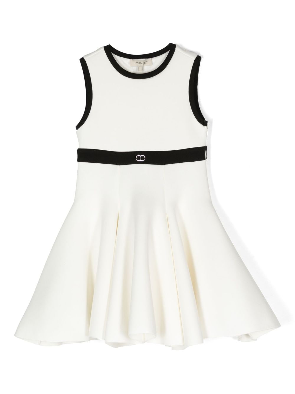 TWINSET Kids contrasting-panel sleeveless dress - White von TWINSET Kids