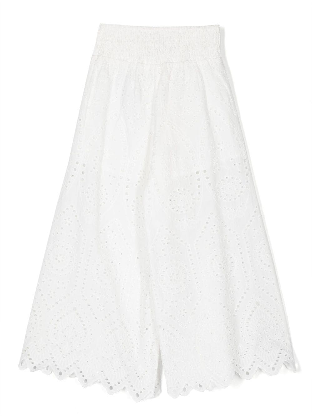 TWINSET Kids cutwork detailing flared trousers - White von TWINSET Kids