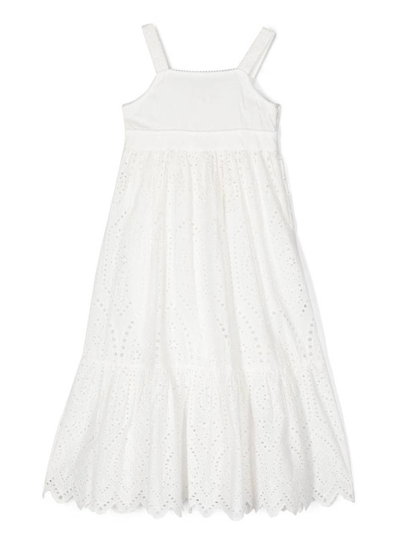 TWINSET Kids english embroidery-detail cotton dress - White von TWINSET Kids