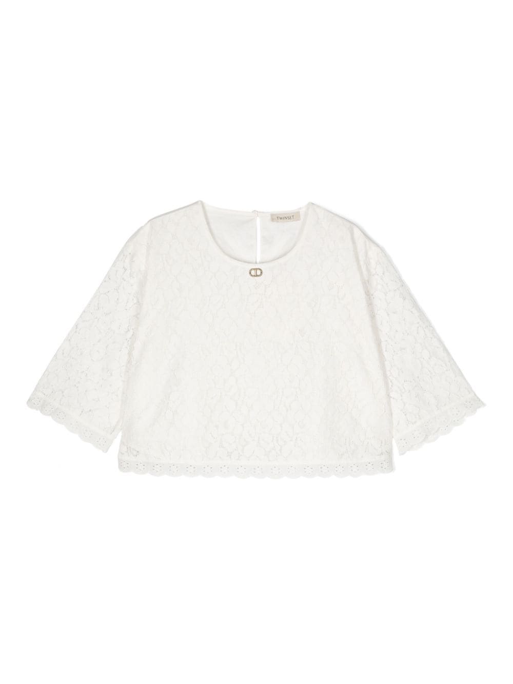 TWINSET Kids floral-lace blouse - White von TWINSET Kids