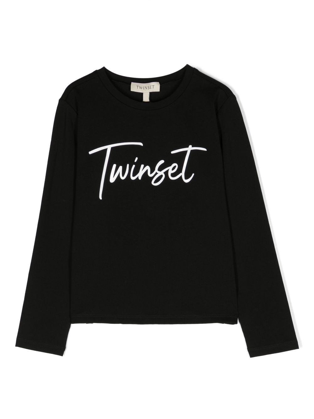 TWINSET Kids logo-print long-sleeve T-shirt - Black von TWINSET Kids