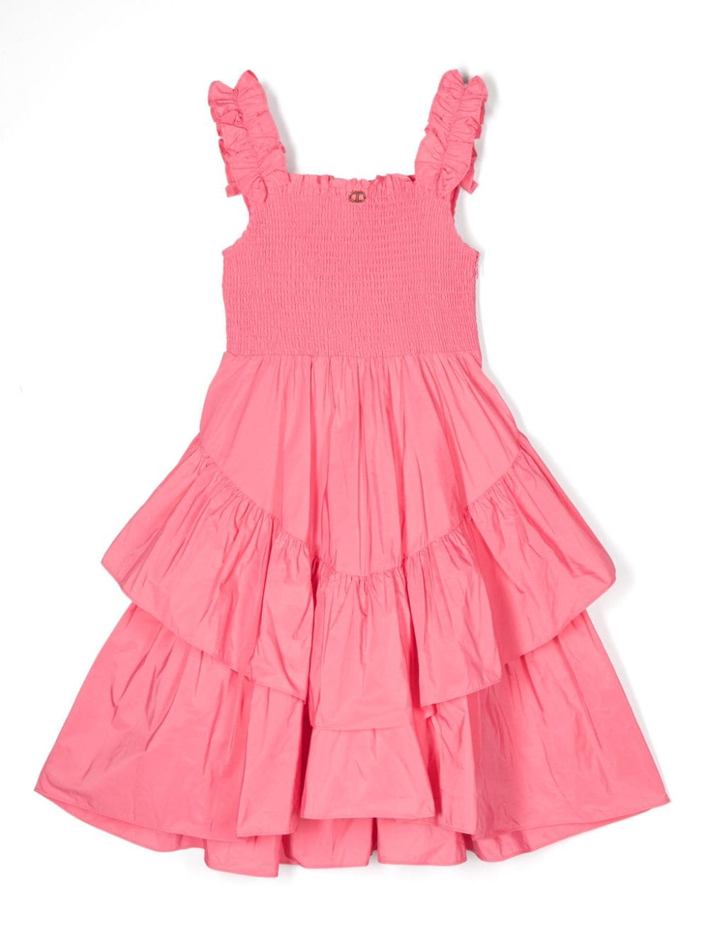 TWINSET Kids ruffled cotton midi dress - Pink von TWINSET Kids