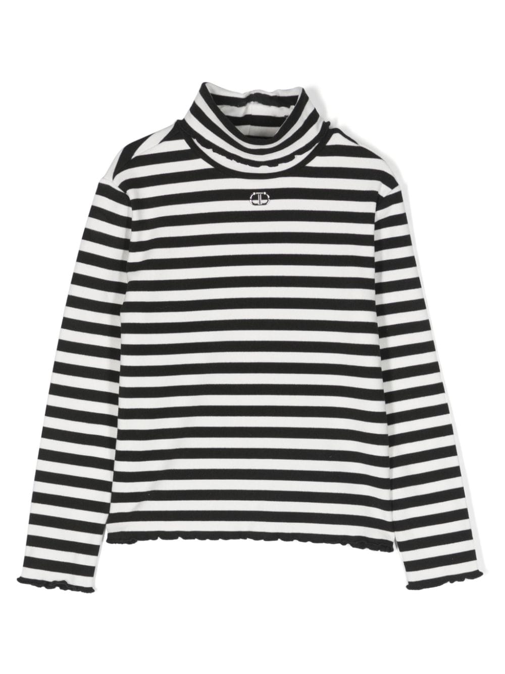 TWINSET Kids striped high-neck top - Black von TWINSET Kids