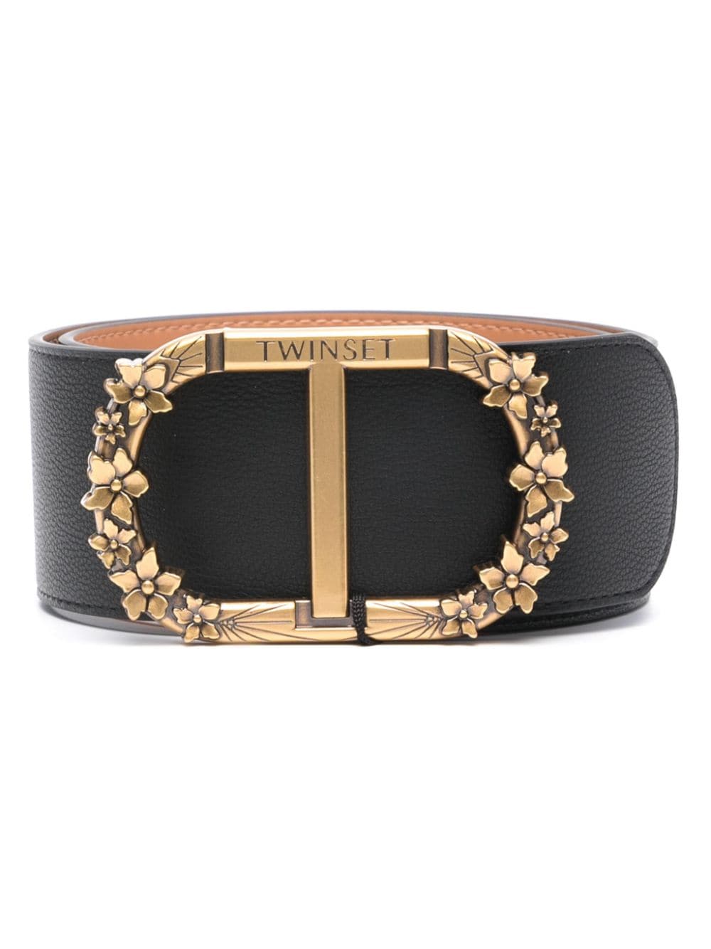TWINSET Oval T buckle belt - Black von TWINSET