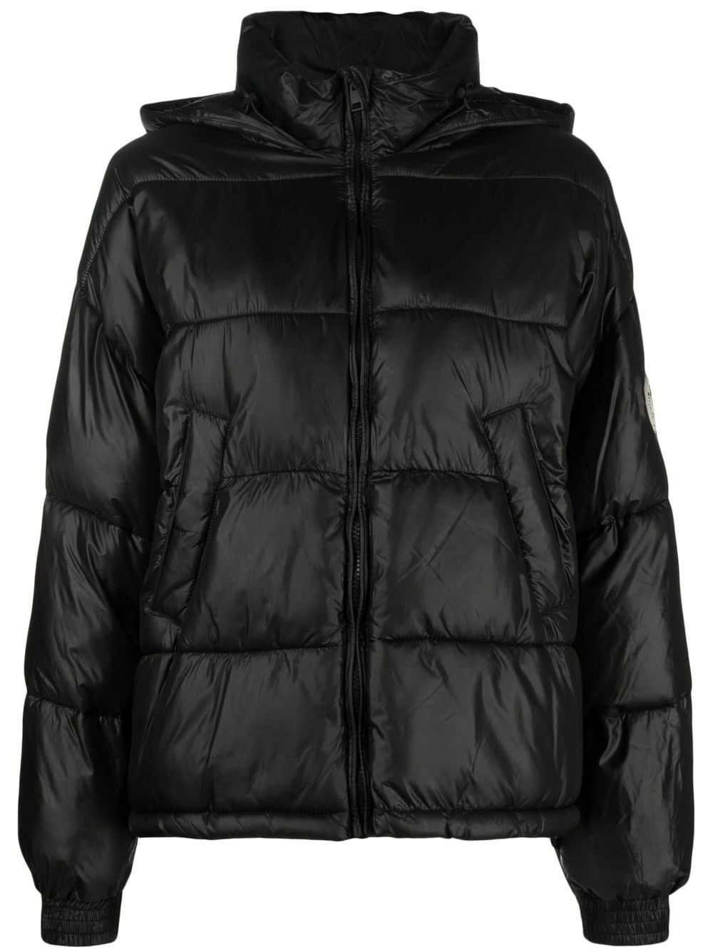 TWINSET padded hooded jacket - Black von TWINSET