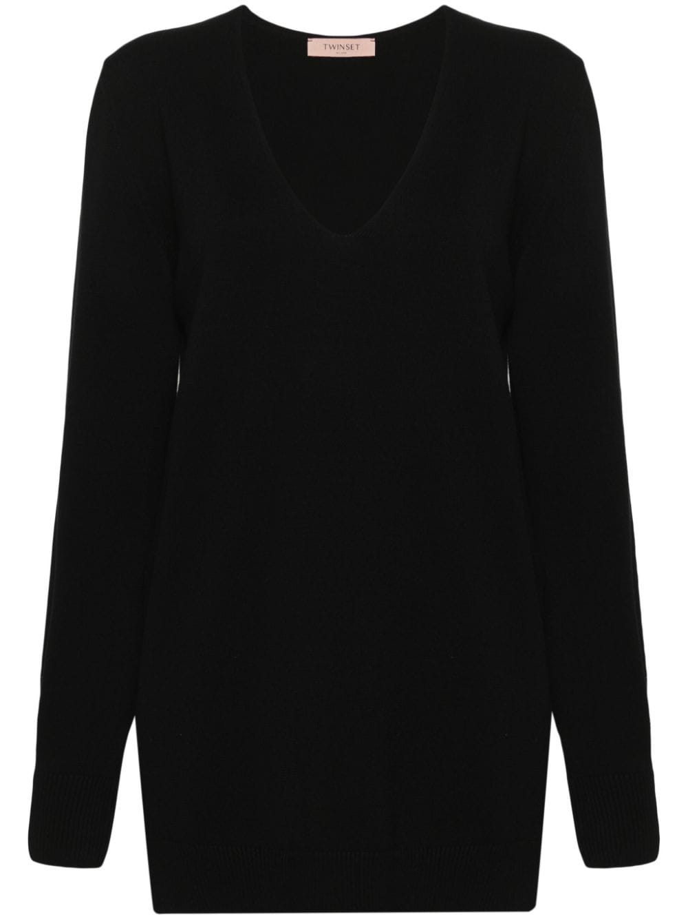 TWINSET V-neck fine-knit jumper - Black von TWINSET