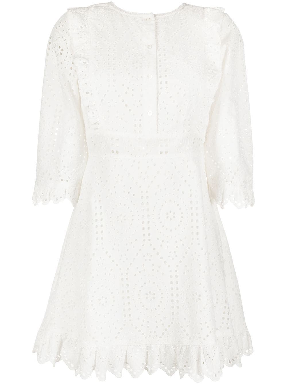 TWINSET broderie anglaise shirt dress - White von TWINSET