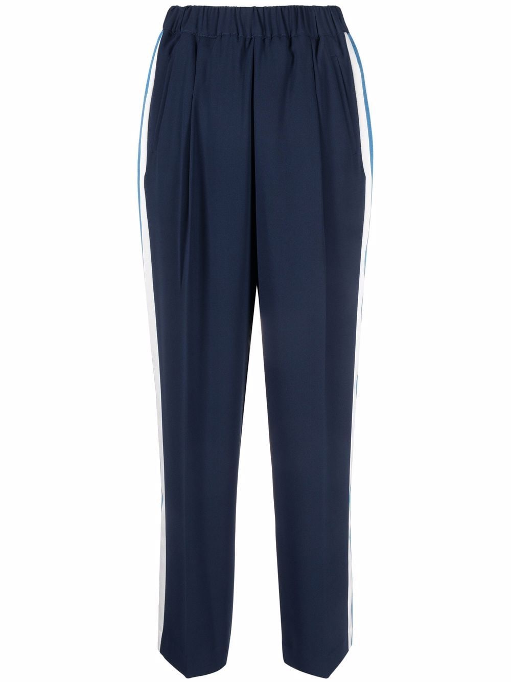 TWINSET contrasting side stripe trousers - Blue von TWINSET