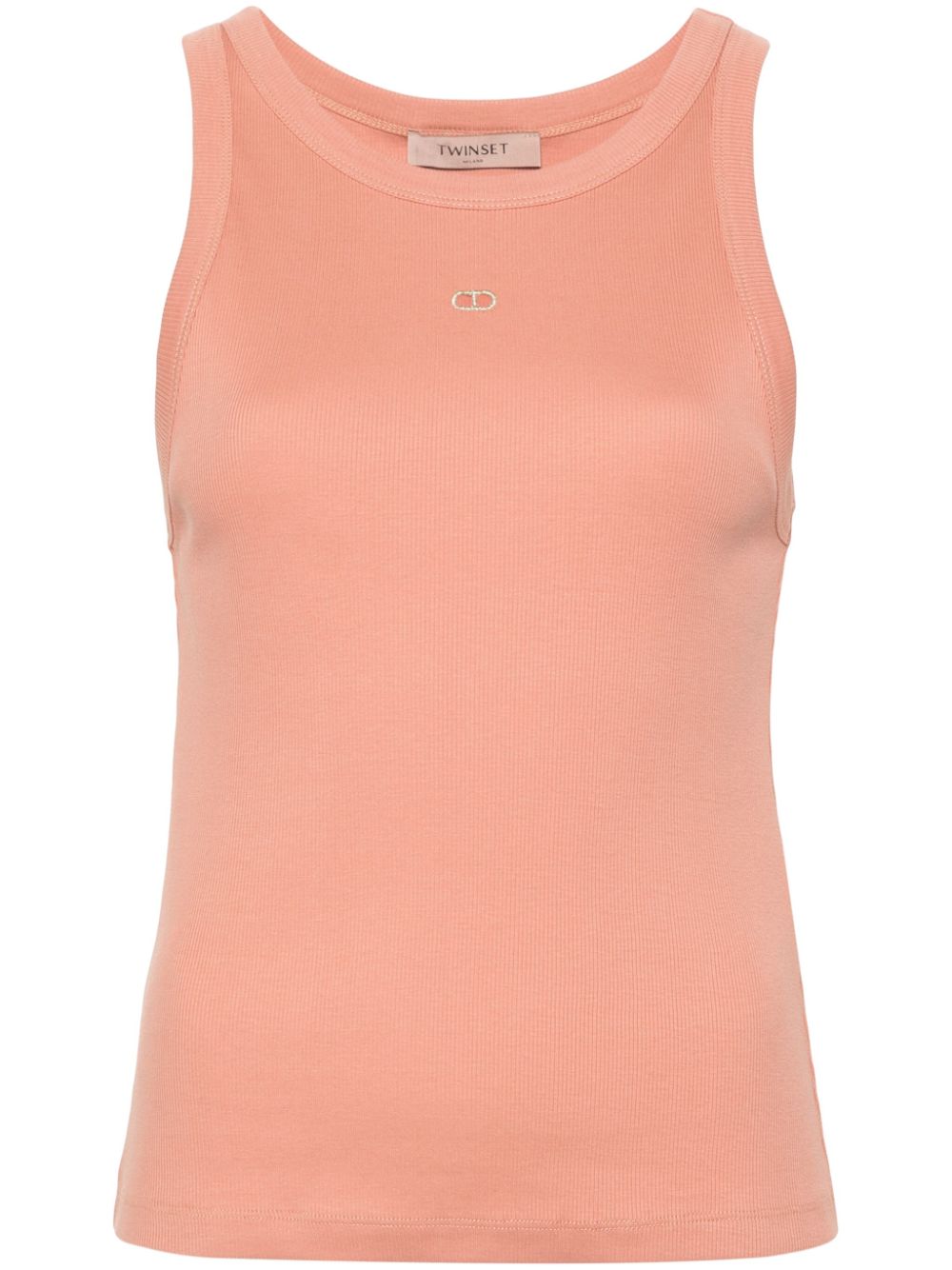 TWINSET cut out-detail ribbed top - Pink von TWINSET