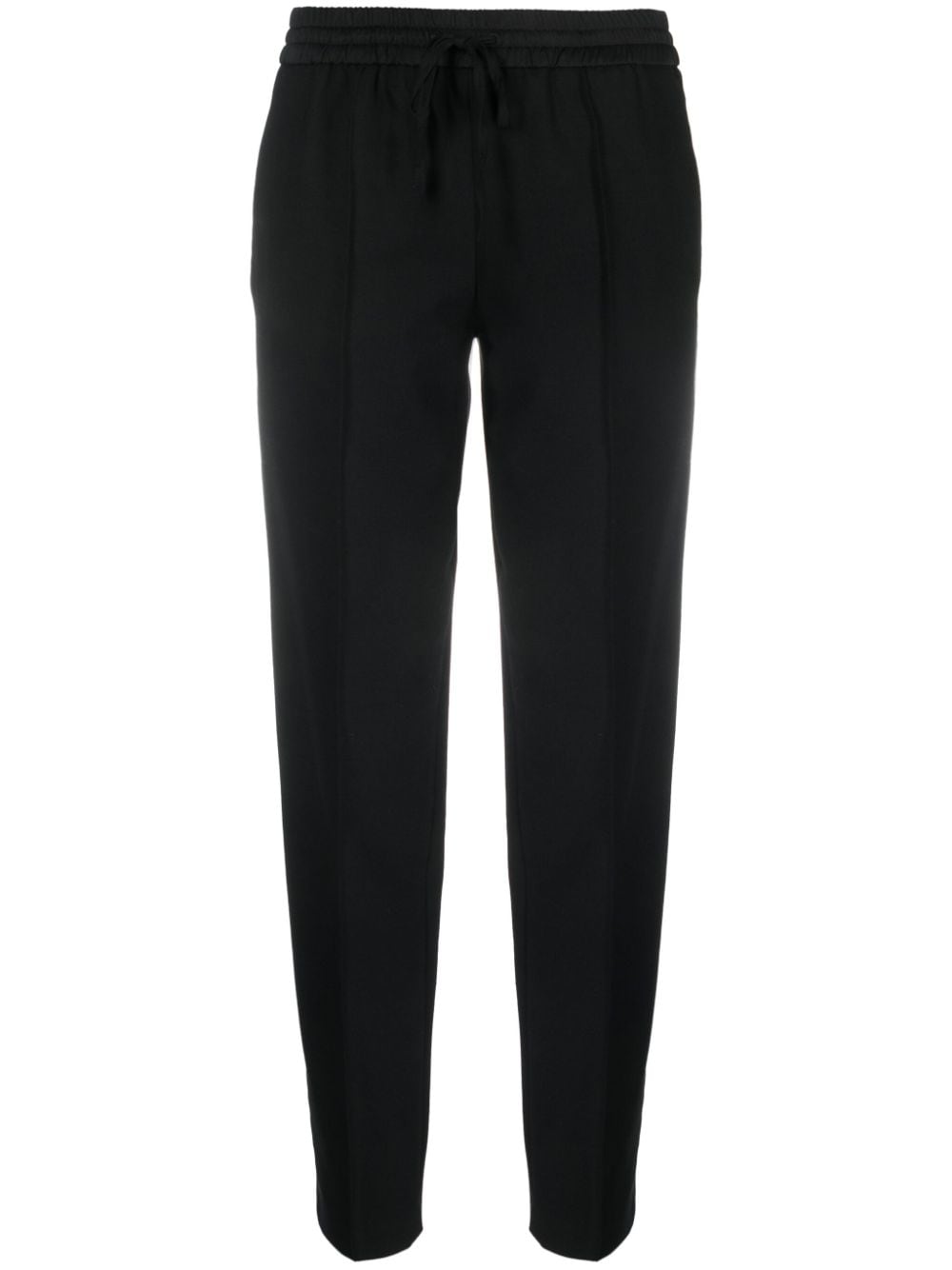 TWINSET drawstring-waits straight-leg trousers - Black von TWINSET