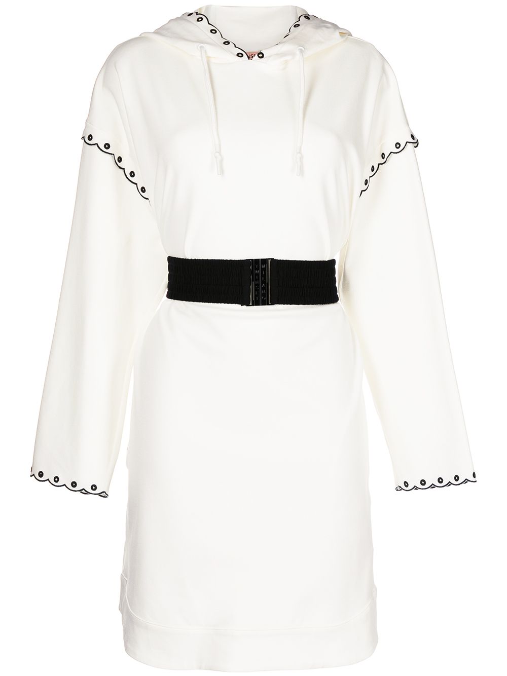 TWINSET embroidered hood dress - White von TWINSET