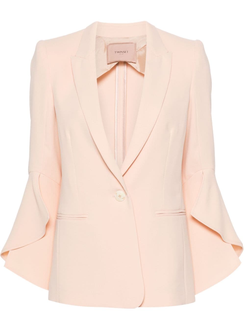 TWINSET flounce-sleeve crepe blazer - Pink von TWINSET