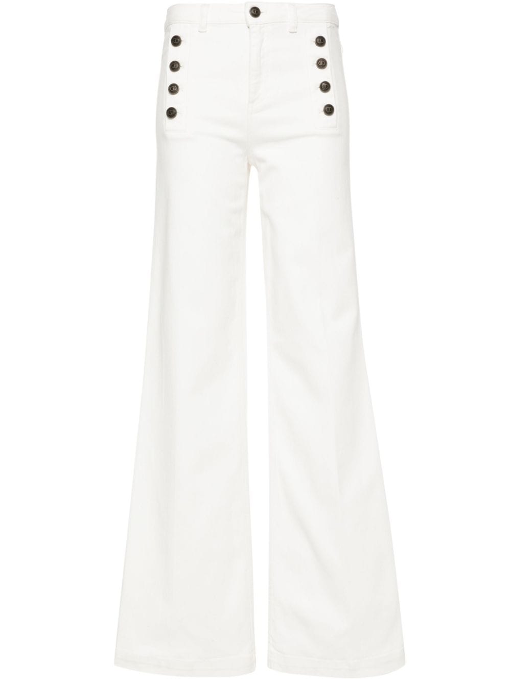 TWINSET high-rise flared jeans - White von TWINSET