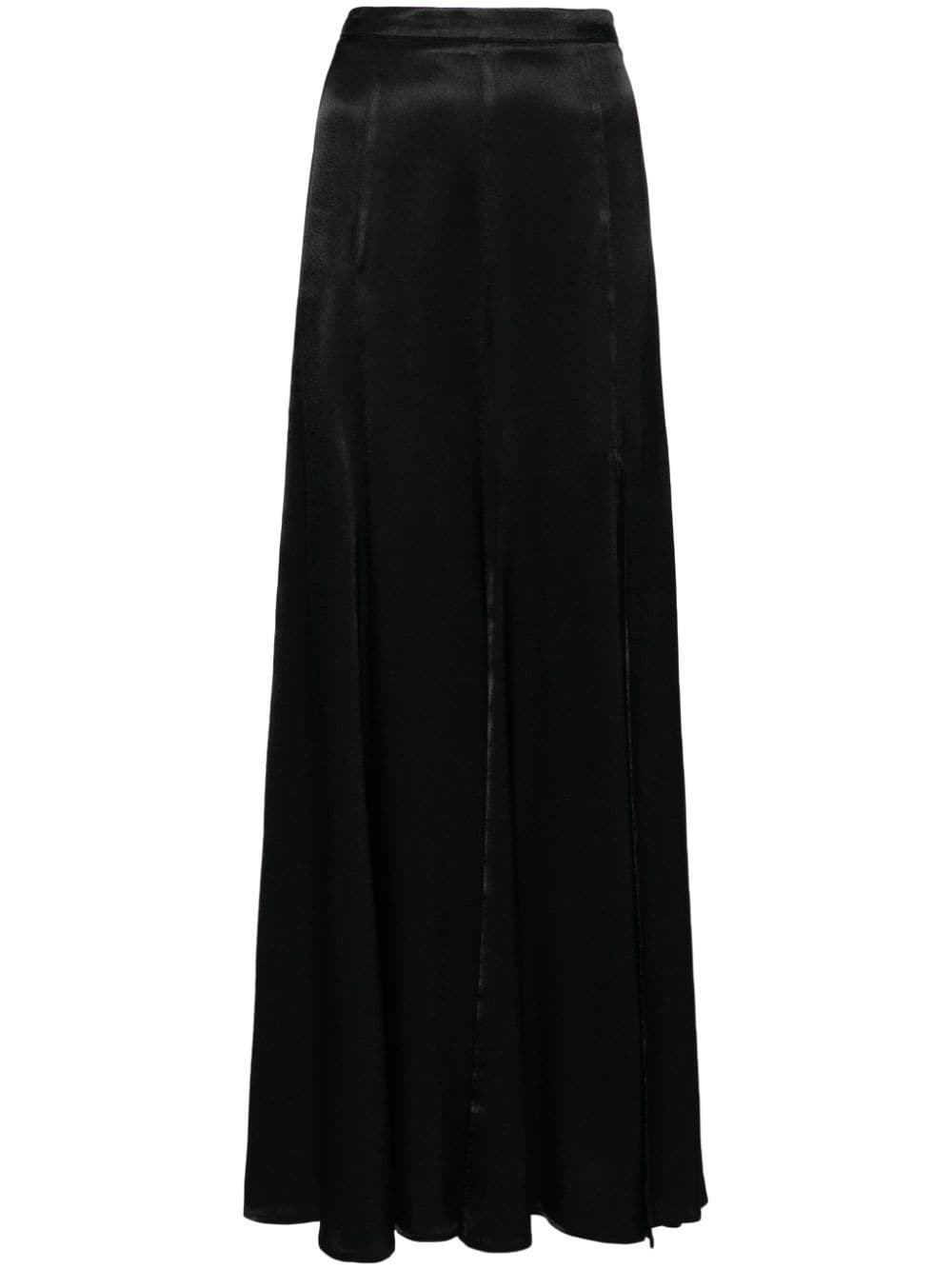 TWINSET high-waist satin maxi skirt - Black von TWINSET