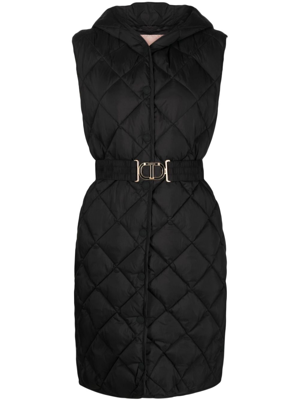 TWINSET hooded padded gilet - Black von TWINSET