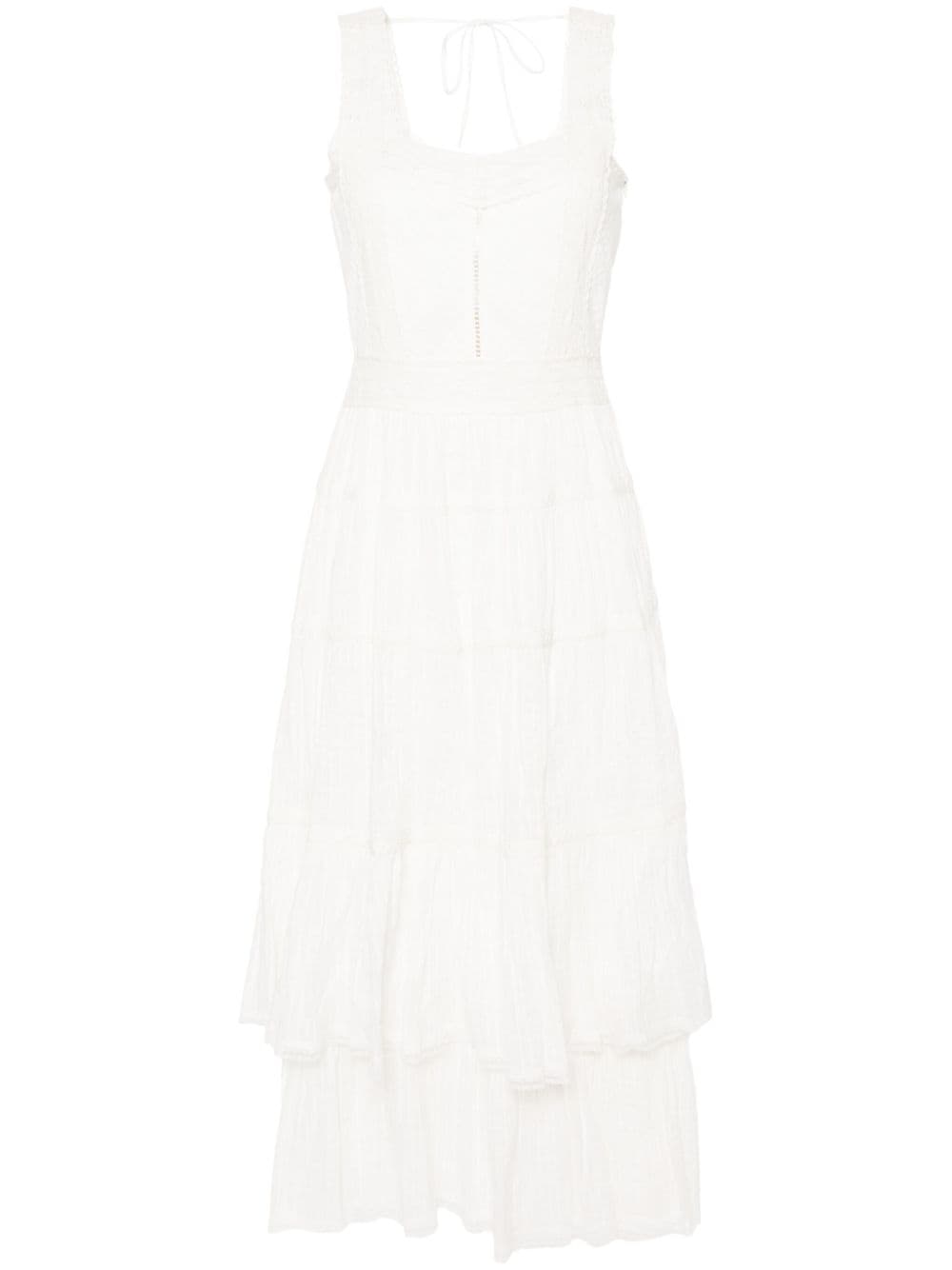 TWINSET lace-trim cotton maxi dress - White von TWINSET