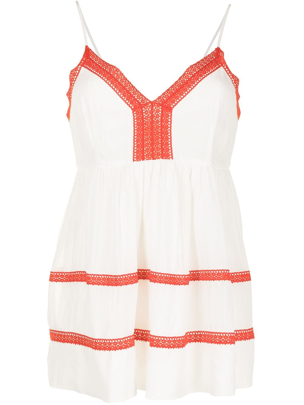 TWINSET lace-trim peplum top - White von TWINSET