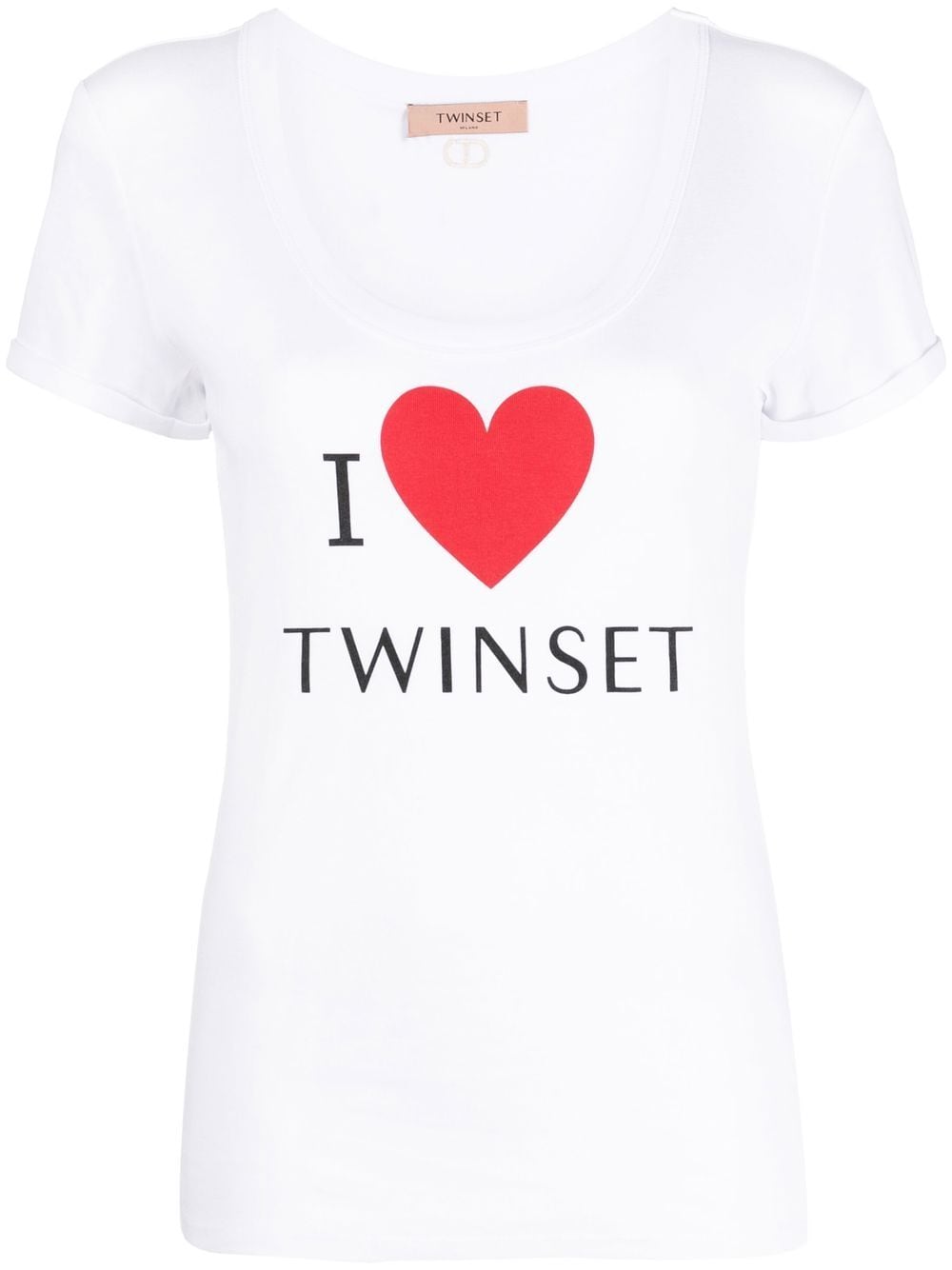 TWINSET logo-detail cotton T-shirt - White von TWINSET