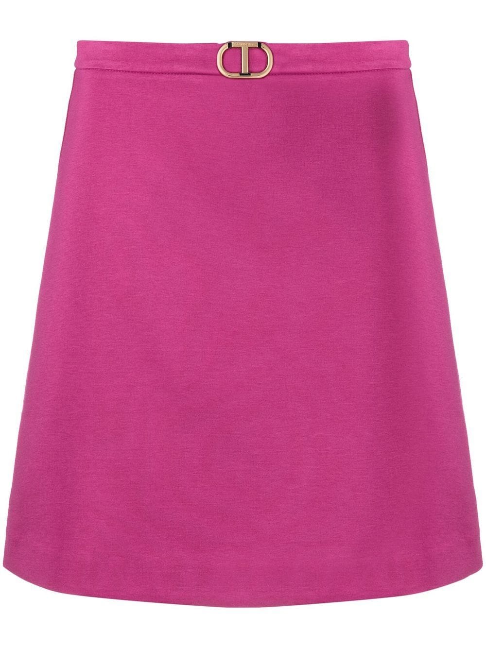 TWINSET logo-detail mini skirt - Pink von TWINSET