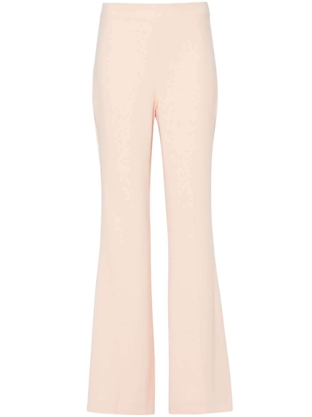 TWINSET logo-plaque cady flared trousers - Pink von TWINSET