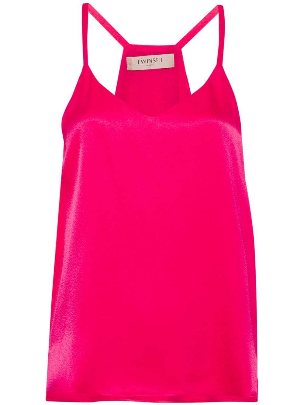 TWINSET logo-plaque twill top - Pink von TWINSET