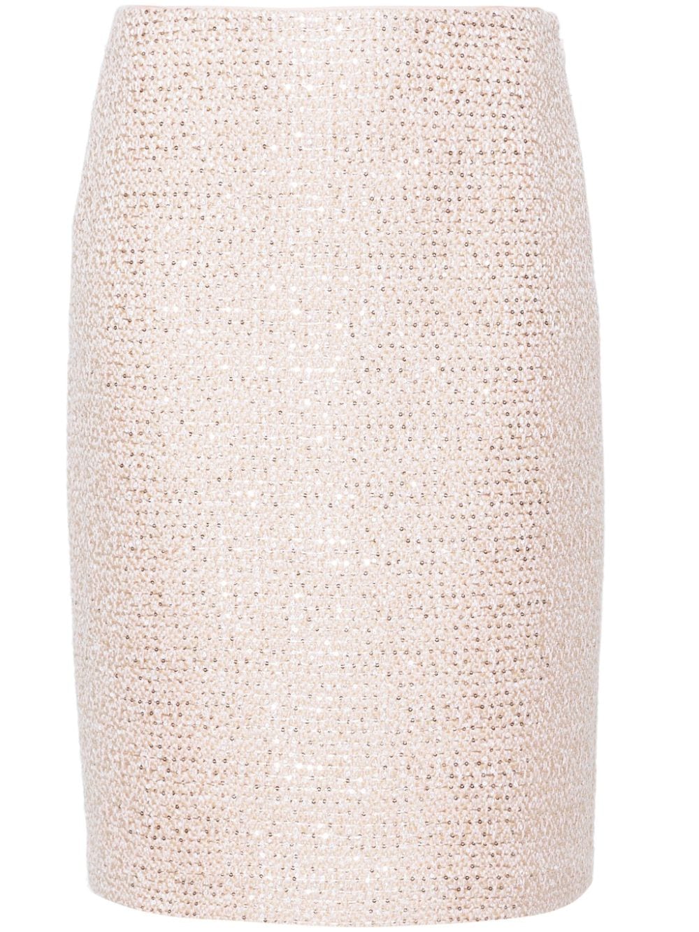 TWINSET lurex bouclé midi skirt - Pink von TWINSET